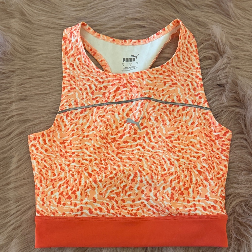 Puma Coral Patterned Racerback Top